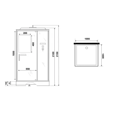 Душевая кабина Niagara Standart ST100/15Q 100х100х215 см без гидромассажа 8