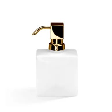 Decor Walther DW 6260 Дозатор для мыла, настольный, фарфор, цвет: белый / золотой 0842120 0