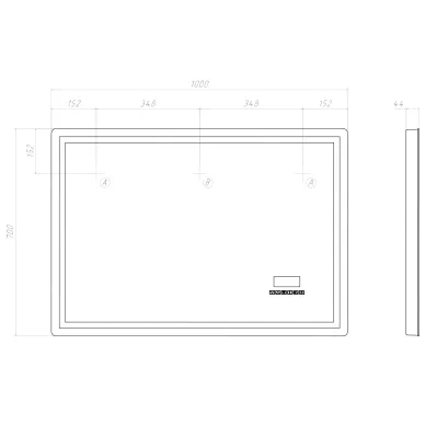 Зеркало VIGO Geometry Media voice 50 100 см 5