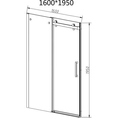 Душевая дверь Vincea Como-N VDS-4CN160CL 160x195 см, профиль хром/стекло прозрачное 6