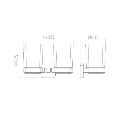 Стакан Wonzon & Woghand Still WW-6628 двойной, хром 1