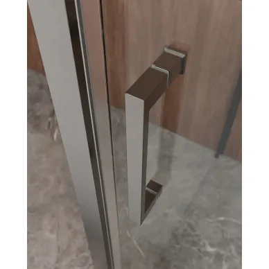 Душевой уголок Cezares Molveno MOLVENO-AH-11-160/90-C-GM-IV 160х90 профиль оружейная сталь/стекло прозрачное 2