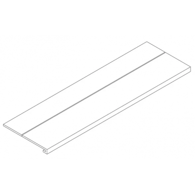 1043927 GRADONE SQUARE ASSEMBLATO (COMP. 2 PZ) URBAN ECRU 36x118 0