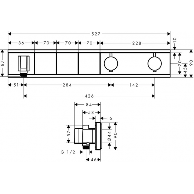 Термостат для душа Hansgrohe RainSelect (15356400) белый/хром 1