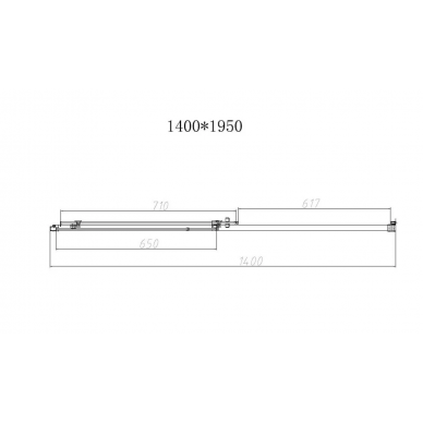 Душевая дверь Vincea Slim-N (VDS-4SN140CL) 140x195 см, профиль хром/стекло прозрачное 3