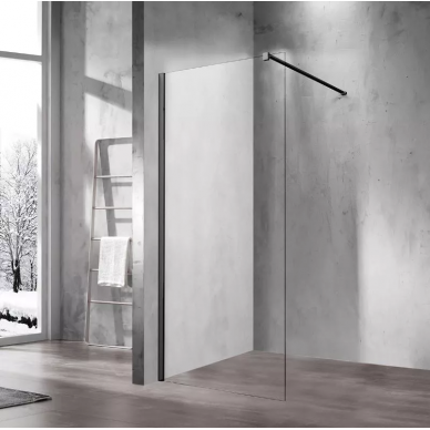 Душевая перегородка Vincea Walk-In (VSW-1H600CLB) 60х200 см, профиль чёрный/стекло прозрачное 0