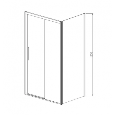 Душевой уголок Vincea Soft (VSR-3SO9011CLB) 110х90х195 см, профиль черный/стекло прозрачное 1