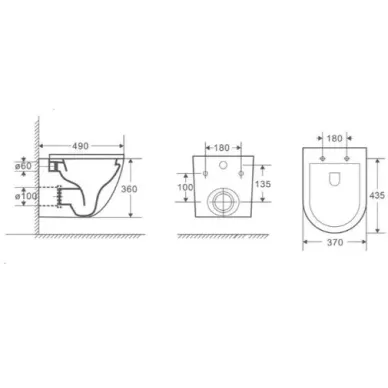 Инсталляция Welt Wasser AMBERG 350 ST + MERZBACH 043 GL-BL + Amberg RD-BL в комплекте с унитазом, безободковый, с сидением микролифт 5