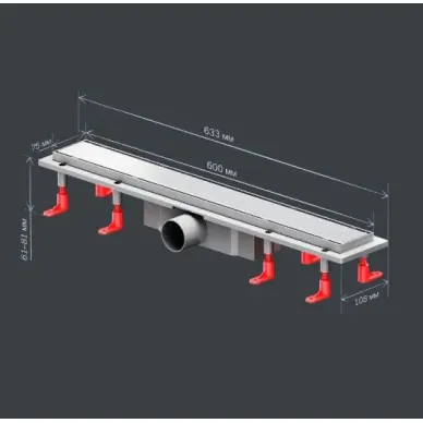 Душевой лоток Am.Pm PrimeFlow (W02SC-U11-060-04SB) (600мм) универсальный затвор Tile 6