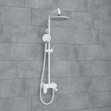 Душевая система Wasserkraft Mindel 8500 (A185.067.058.WM) со смесителем, белая матовая 7