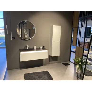 Тумба с раковиной ORKA Lisbon 5001435 110 см, LED подсветка, кашемировый матовый 5