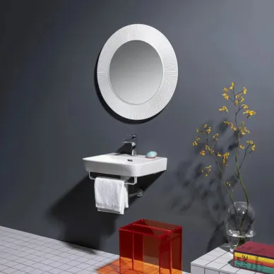 Laufen Kartell Зеркало круглое d=78см, настенное, без подсветки, цвет: серебряный 3.8633.1.086.000.1 10