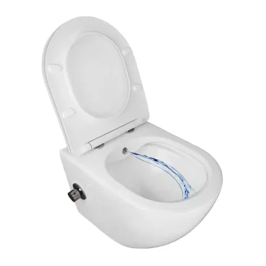 Подвесной унитаз Azario Allegro (AZ-3105B) (c функцией биде) безободковый с сидением микролифт 6
