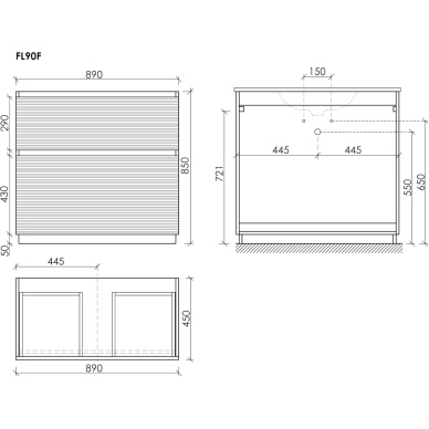 Тумба для ванной Sancos Folk Floor FL90FCP напольная, 89 см, капучино 4