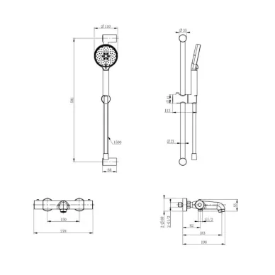 Смеситель для ванны Wonzon & Woghand WW-C2006-A-BG термостатический, брашированное золото 1