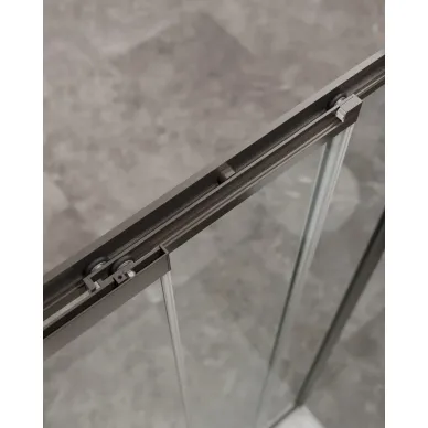 Душевой уголок Cezares Molveno MOLVENO-AHF-31-100/90-C-GM-IV 100x90 профиль оружейная сталь/стекло прозрачное 3