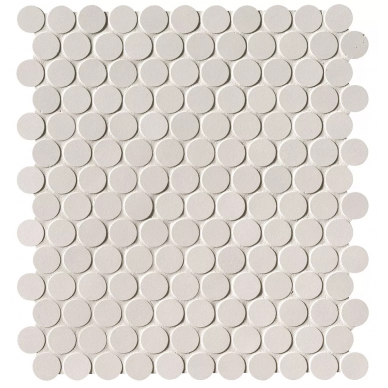 fNSV Milano&Floor Bianco Round Mosaico Matt 29.5x32.5 0