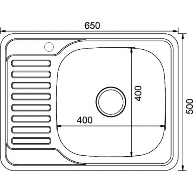 Мойка кухонная Mixline ML (532311) крыло слева 1