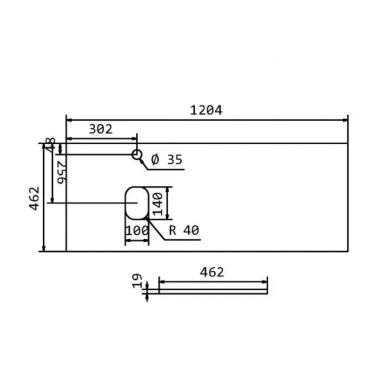 Столешница BelBagno (EK-120-AS-BL-L) 120 см,  Bianco Lucido 5