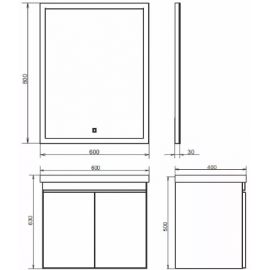 Тумба для ванной Comforty Осло-60 (60x63x40 см), дуб темно-коричневый 6