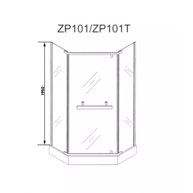 Душевой уголок Cerutti SPA Chika (CHIKA ZP101T) (100х100) без поддона 7