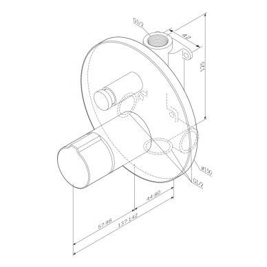 Смеситель для душа AM.PM X-Joy TouchReel (F85A45722) чёрный матовый 8
