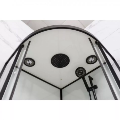 Душевая кабина Frank F409/2 Black (147009) 90х90х220 см, прозрачное стекло 8