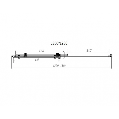 Душевой уголок Vincea Como-N (VSR-4CN9013CL) 130х90х195см, профиль хром/стекло прозрачное 5