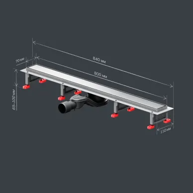 Душевой лоток Am.Pm MasterFlow (W01SC-U11-080-04SB) (800мм) универсальный затвор Tile 6