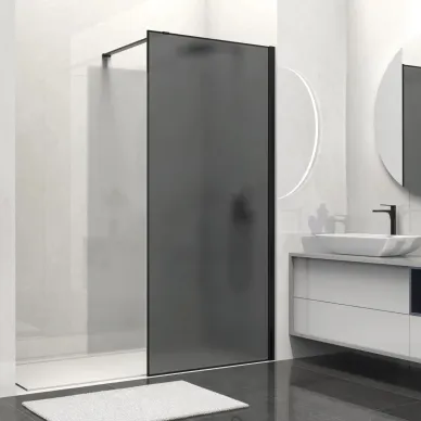 Душевая перегородка Vincea Walk-In VSW-1HS100GFB 100x200 см, профиль чёрный/стекло тонированное 0