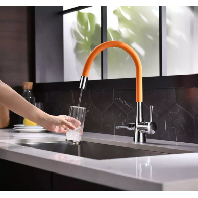 Смеситель для кухни Lemark Comfort (LM3075C-Red) красный/хром 5