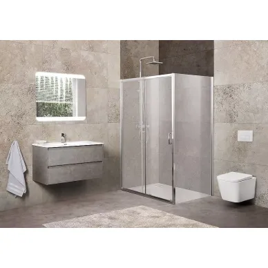 Душевой уголок BelBagno Unique (UNIQUE-AH-1-110/125-90-M-Cr) 125х90х190 см, профиль хром/стекло матовое 8
