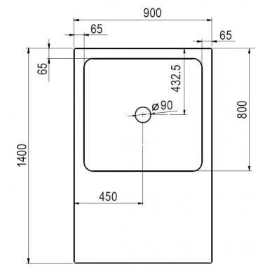 Поддон для душа Cezares Tray (TRAY-A-PORTA-W-140/90-6-W) 140х90 см 1
