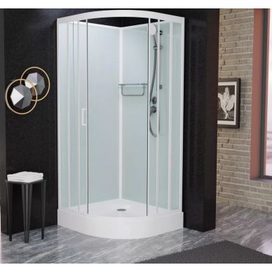 Душевая кабина Frank 400 (F408 White) без крыши, 80х80х215 см 6