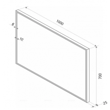 Зеркало Sintesi Armadio cromo (100 см) с LED-подсветкой 7