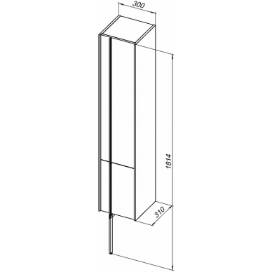 Пенал Allen Brau Reality 30 L (1.32002.WM) подвесной, белый матовый 10