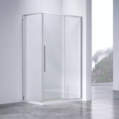 Душевой уголок Vincea Slim-N (VSR-4SN8011CL) 110х80х195 см, профиль хром/стекло прозрачное 0
