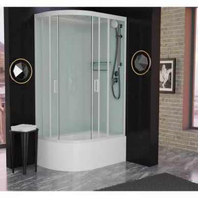 Душевая кабина Frank F412/2R White (137009) (правосторонняя) 120х80х220 см, прозрачное стекло 6
