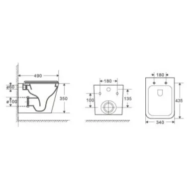 Инсталляция Welt Wasser AMBERG 506 + GELBACH 004 MT-WT + AMBERG RD-WT в комплекте с унитазом, безободковый, с сидением микролифт 6