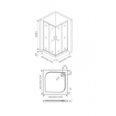 Душевой уголок Good Door Infinity CR-100-C-CH (100x100) профиль хром/стекло прозрачное 3