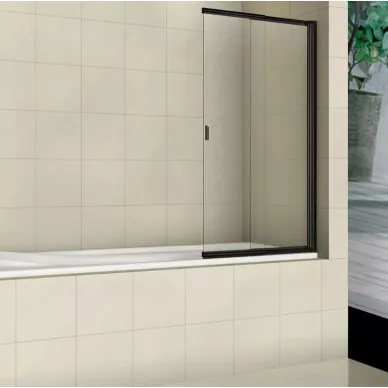 Шторка для ванной Good Door Screen SL-100-C-В (100x140) профиль чёрный/прозрачное стекло 1