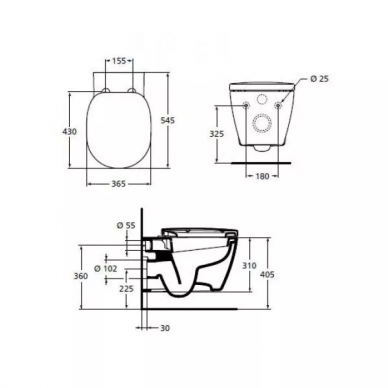 Чаша подвесного унитаза Ideal Standard Connect (E803501) 3