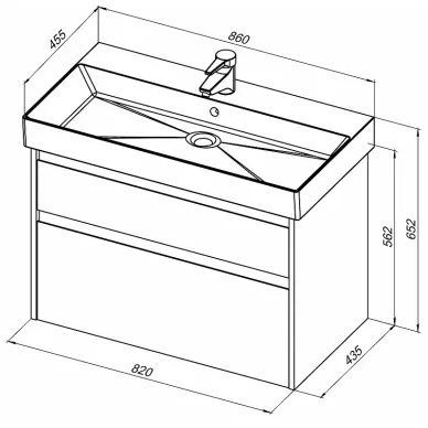 Тумба для ванной Aquanet Nova Lite 249937 85 см, дуб рошелье 5