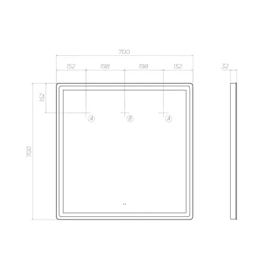 Зеркало VIGO Geometry Comfort 060 70 см 6