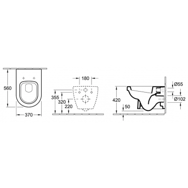 Чаша подвесного унитаза Villeroy & Boch Architectura (56741001) 3