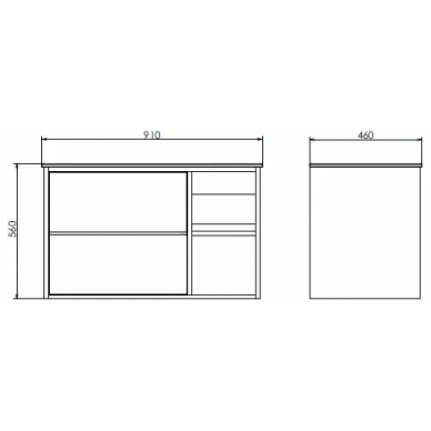 Тумба для ванной Comforty Гамбург-90 (91x56x46 см), дуб сонома 11