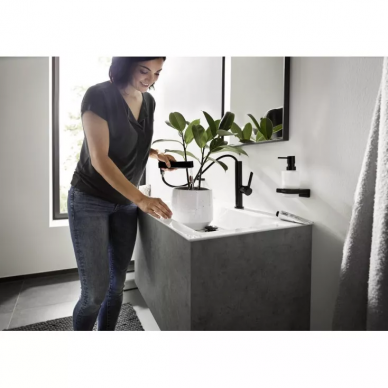 Смеситель для раковины Hansgrohe Finoris 230 2jet Push-Open (76063670) черный матовый 6
