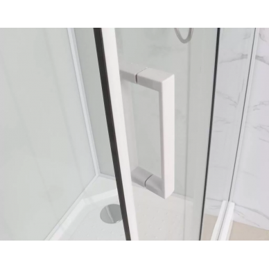 Душевая кабина Frank 400 (F418L White) без крыши,100х80х215 см 5