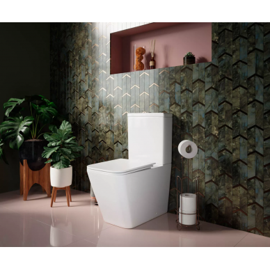 Унитаз напольный Ceramicanova Cubic (CN1803) безободковый,  с бачком и сидением микролифт 6