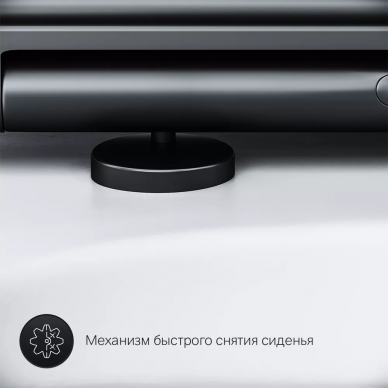 Чаша подвесного унитаза Am.Pm Gem FlashClean (C901700SCmb) безободковый, с микролифтом (крышка черная матовая) 8